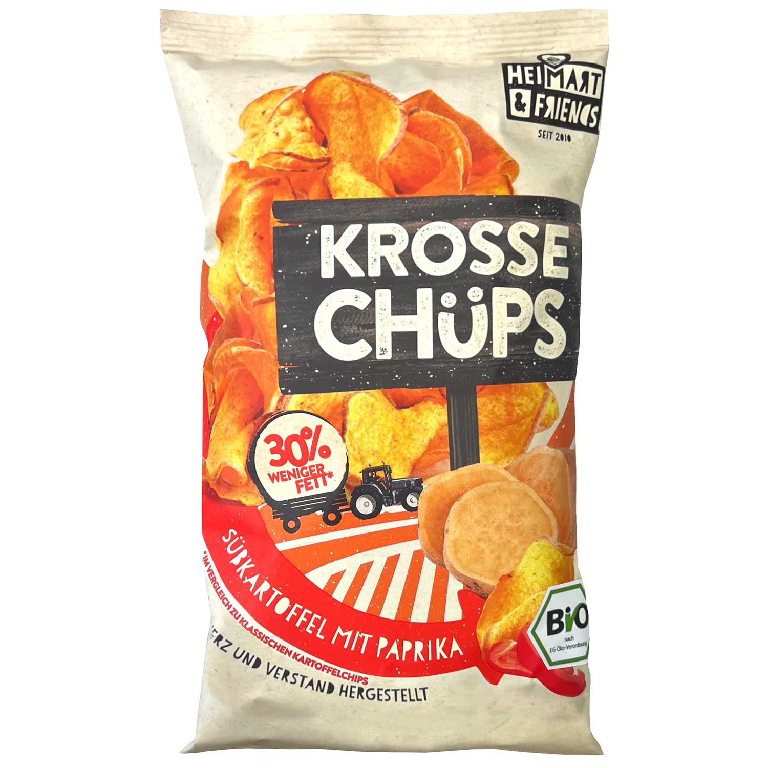 HeiMart & Friends Krosse Chüps Bio Süßkartoffel mit Paprika 60g
