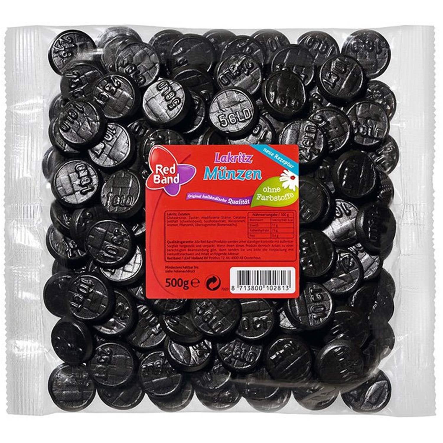 Red Band Lakritz Münzen 500g