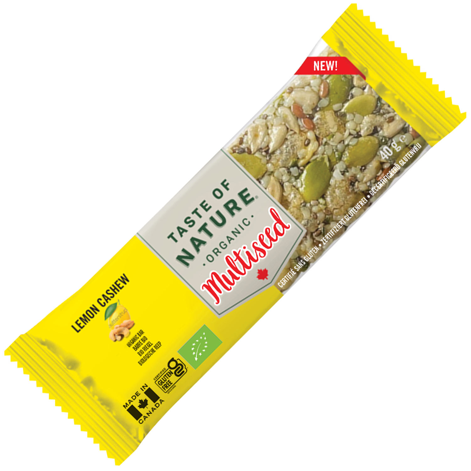 Taste of Nature Organic Multiseed Lemon Cashew Bio 40g