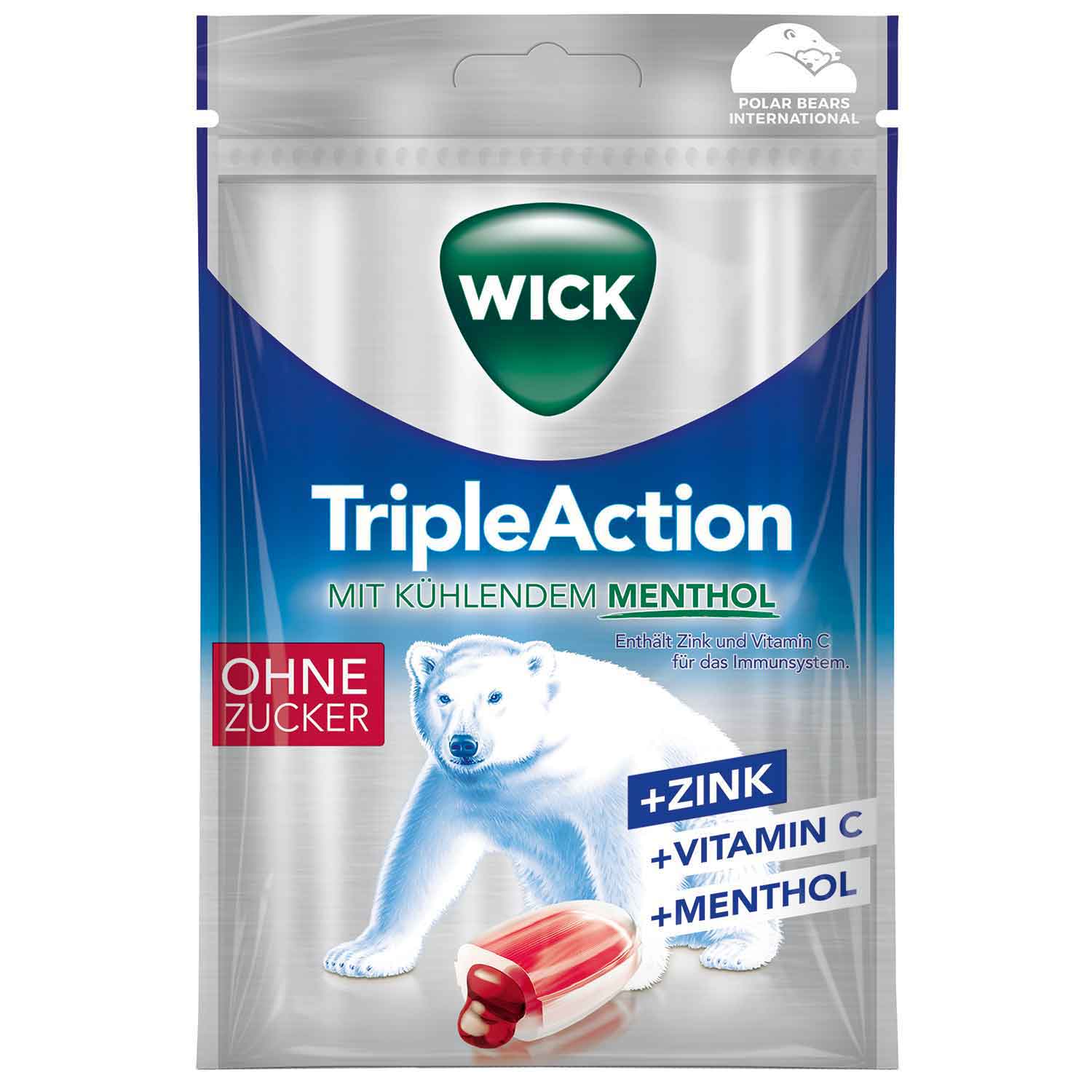 Wick TripleAction ohne Zucker 72g