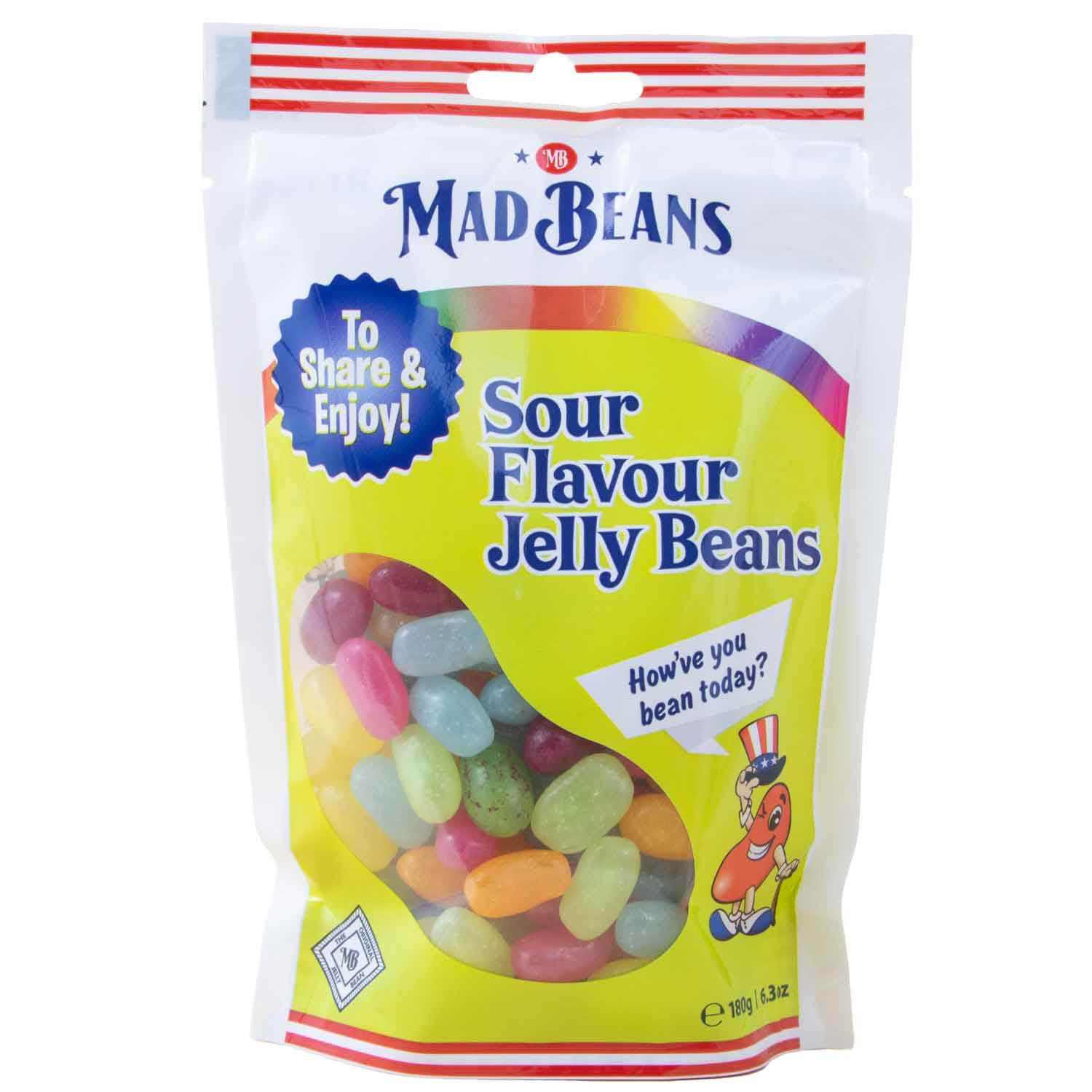 Mad Beans Sour Flavour Jelly Beans 180g