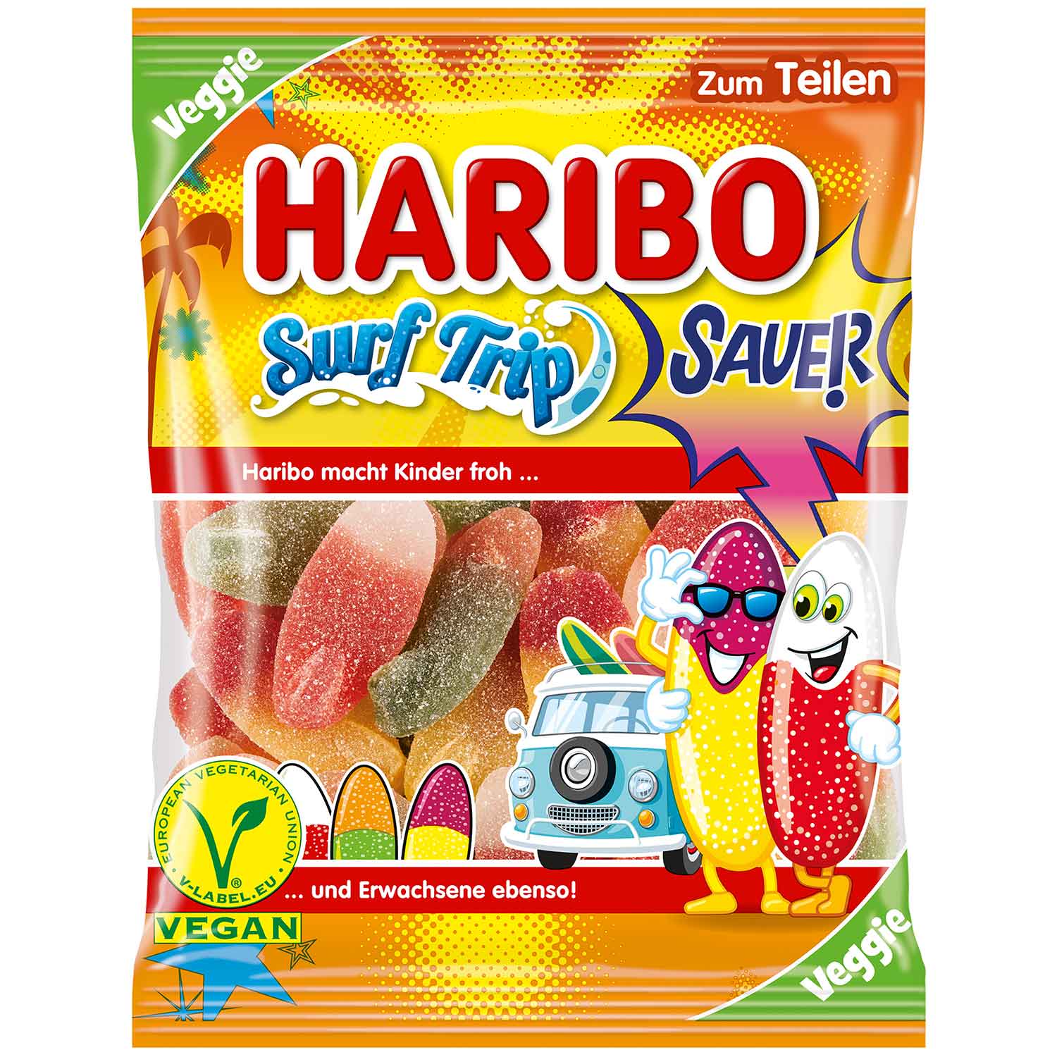 Haribo Surf Trip sauer veggie 175g