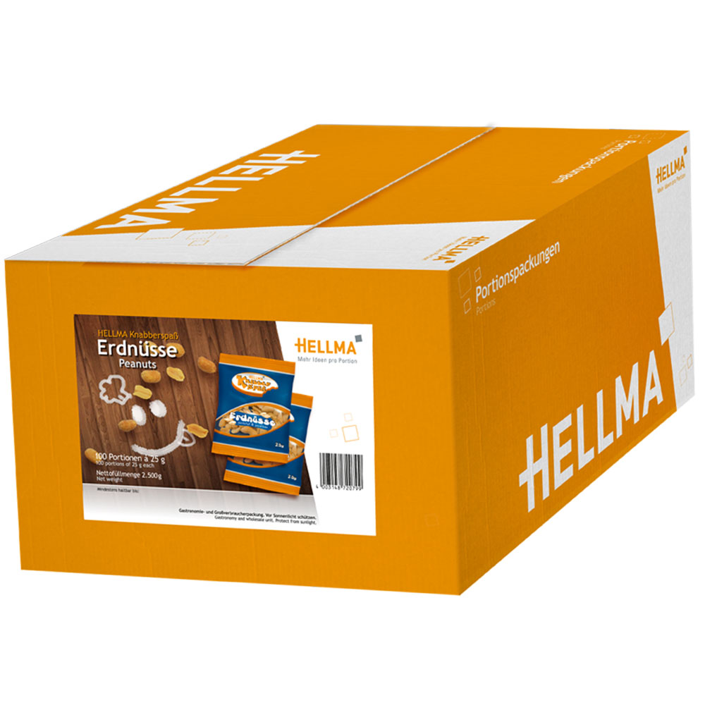 Hellma Knabberspaß Erdnüsse 100x25g