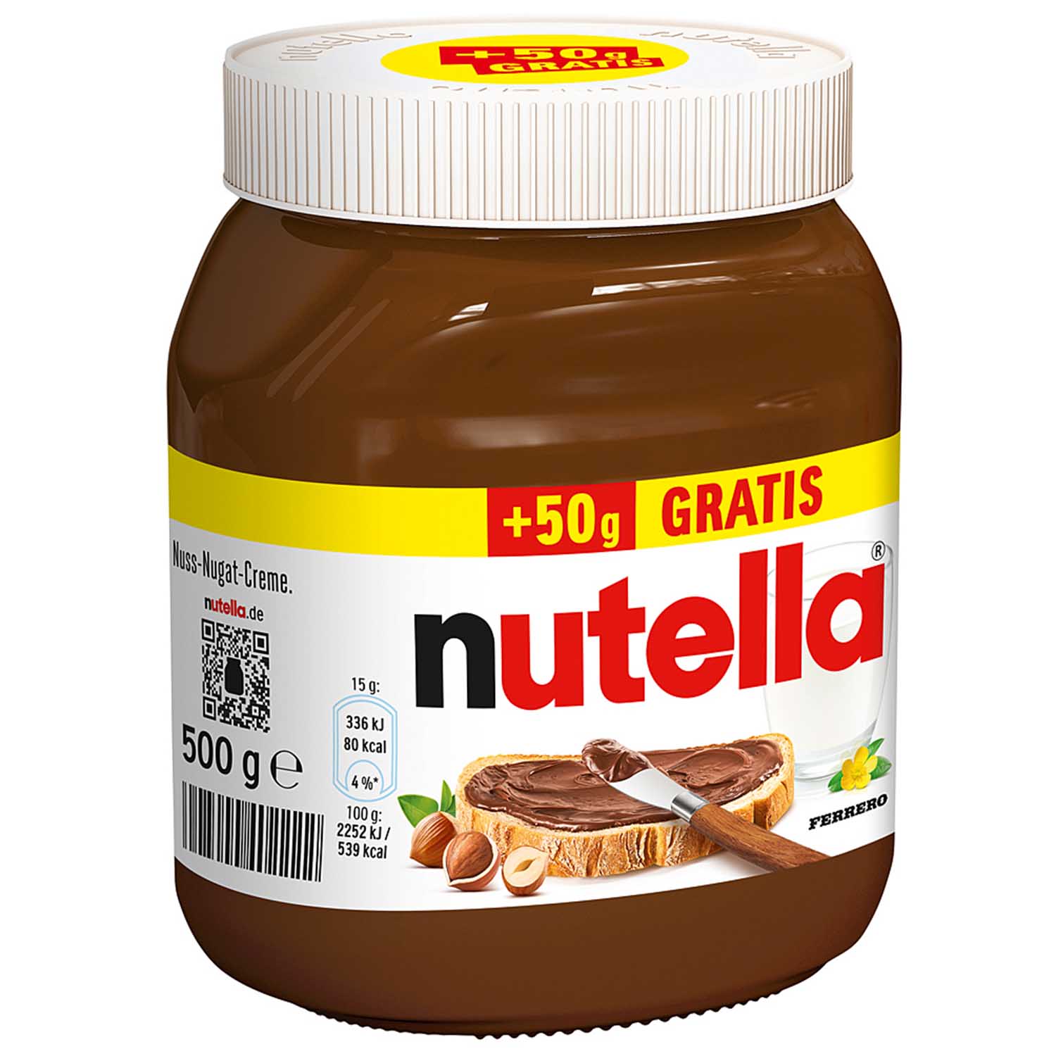 nutella 450g + 50g gratis