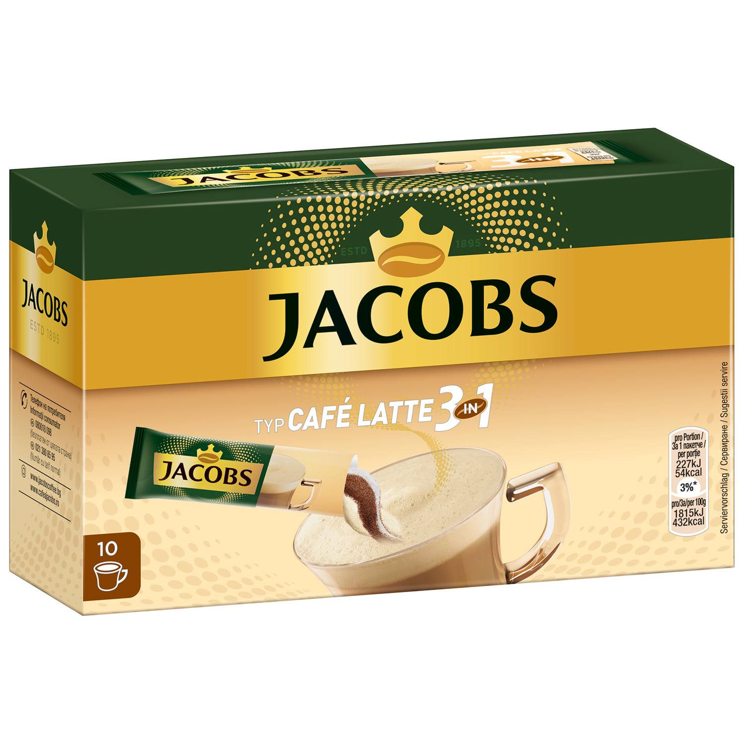 Jacobs Typ Café Latte 3in1 Sticks 10er