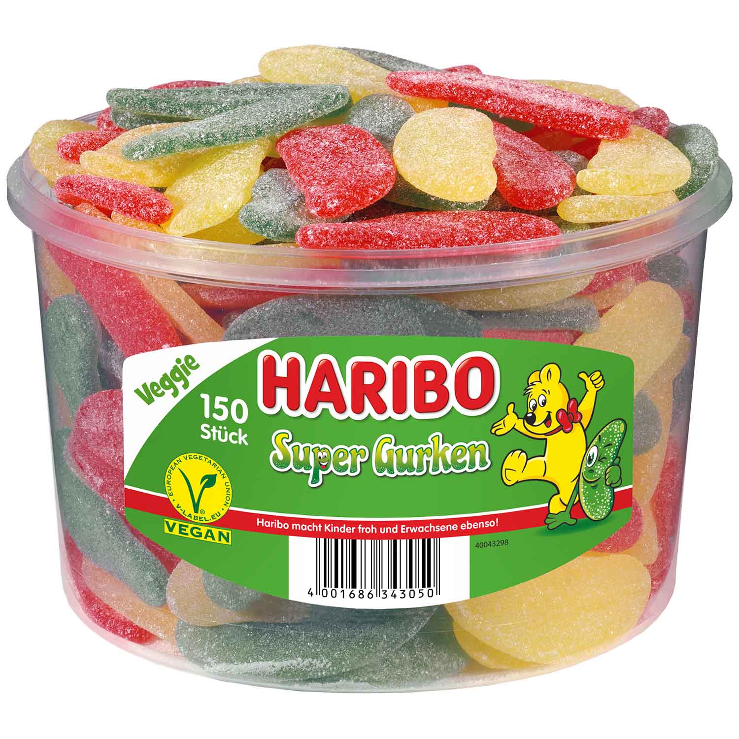 Haribo Super Gurken veggie 150er