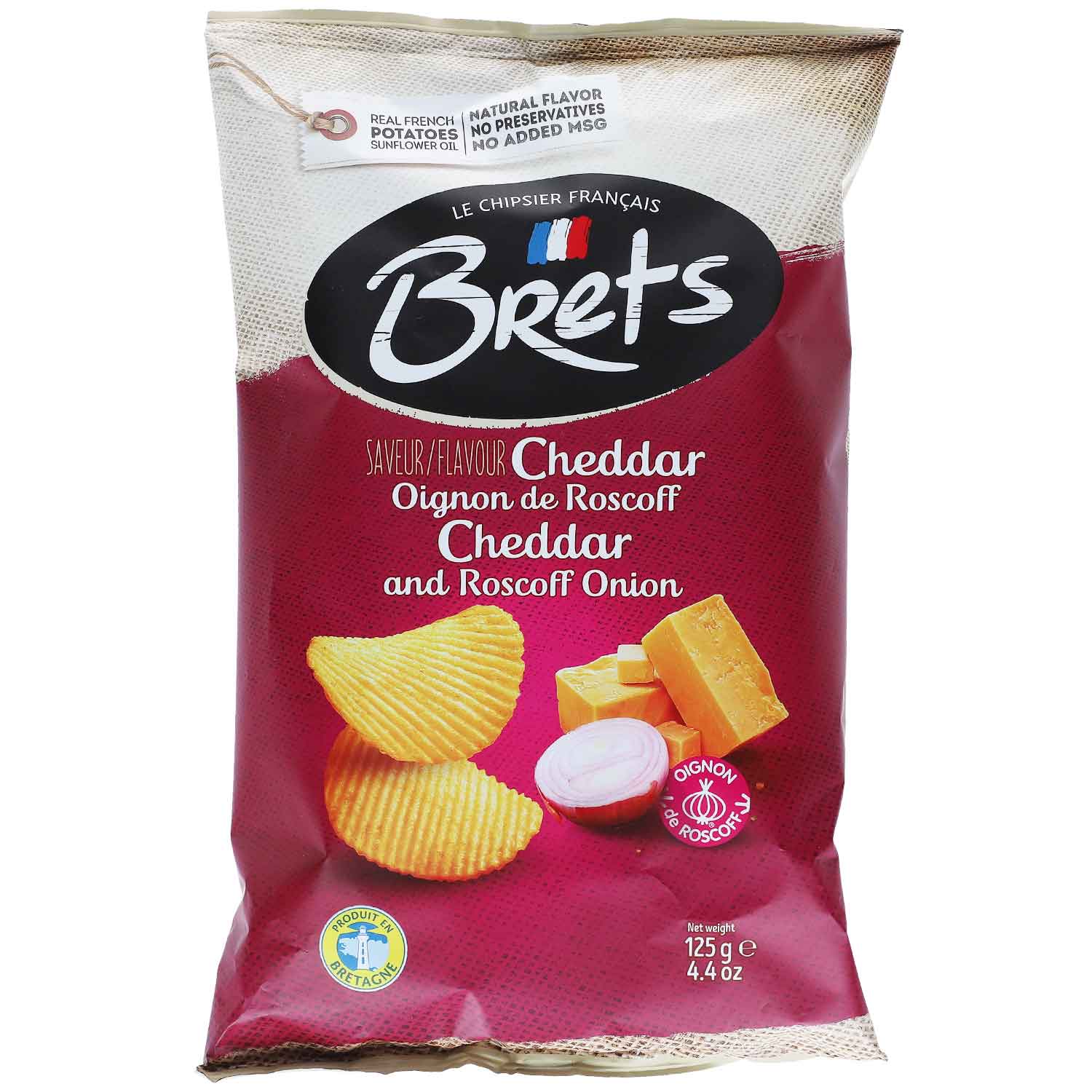 Brets Cheddar Oignon de Roscoff 125g