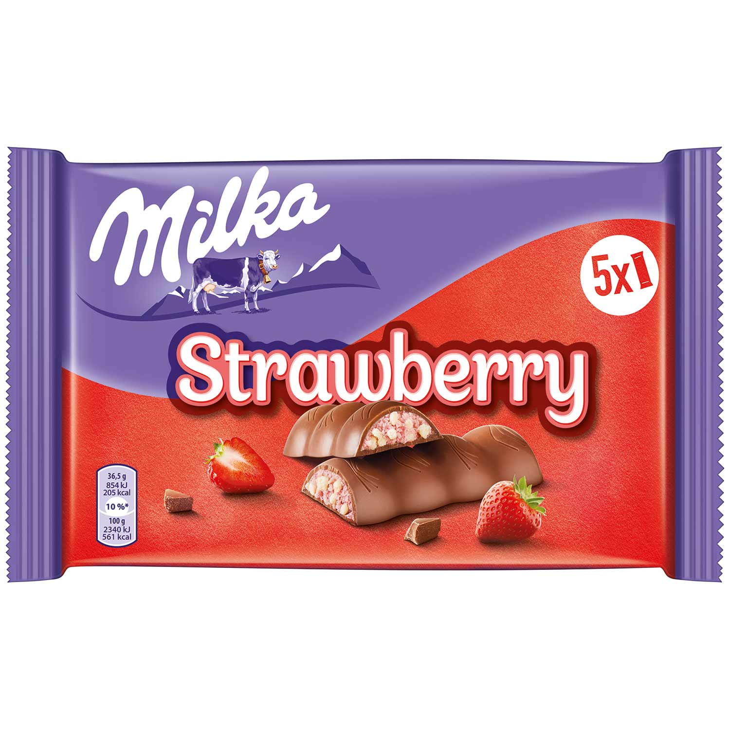 Milka Strawberry Riegel 5x36,5g